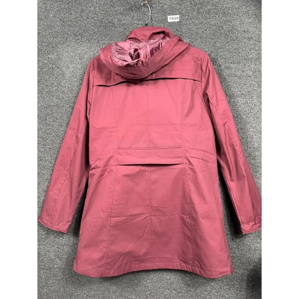 Lands End Jacket Womens Small Red 3-in-1 Systems Hooded Quilted Parka Coat